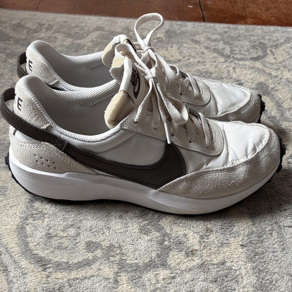 Nike Women’s White and Dark Brown Sneakers